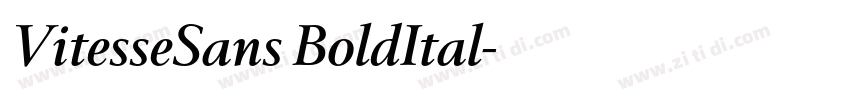 VitesseSans BoldItal字体转换